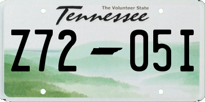 TN license plate Z7205I