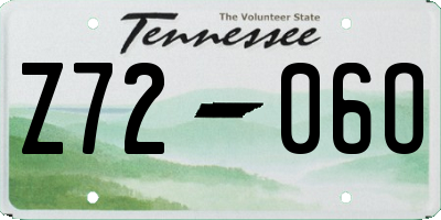 TN license plate Z7206O
