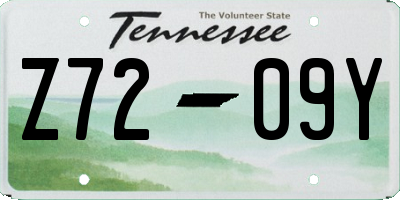 TN license plate Z7209Y