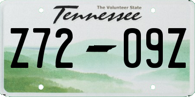 TN license plate Z7209Z