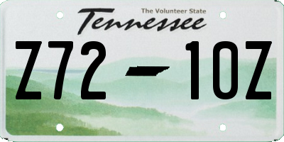TN license plate Z7210Z