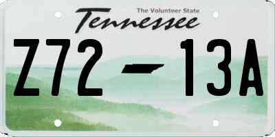 TN license plate Z7213A