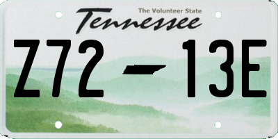 TN license plate Z7213E