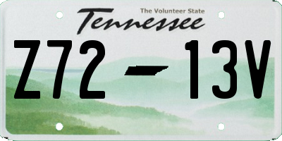 TN license plate Z7213V