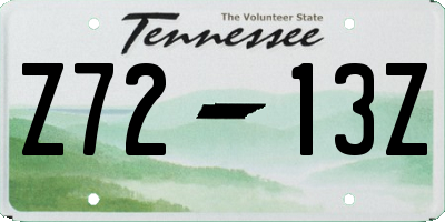 TN license plate Z7213Z
