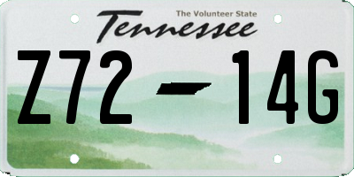 TN license plate Z7214G