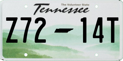 TN license plate Z7214T