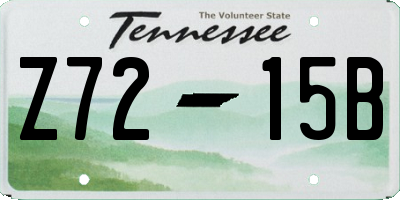 TN license plate Z7215B