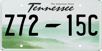 TN license plate Z7215C