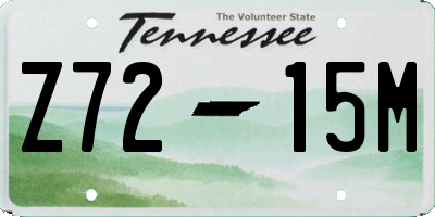 TN license plate Z7215M