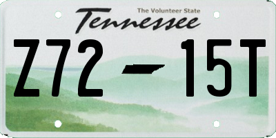 TN license plate Z7215T