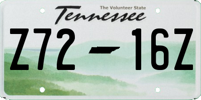 TN license plate Z7216Z