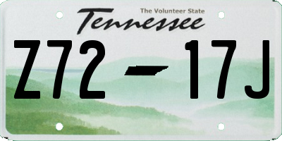 TN license plate Z7217J