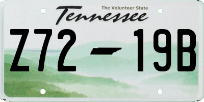TN license plate Z7219B