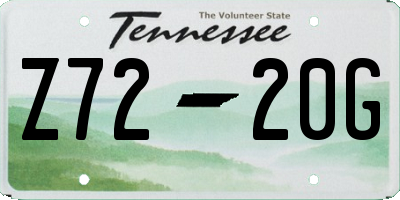 TN license plate Z7220G