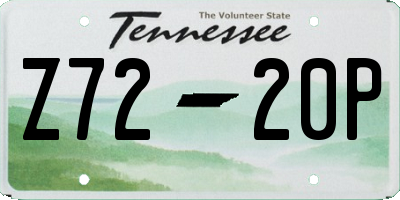 TN license plate Z7220P