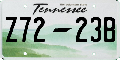 TN license plate Z7223B