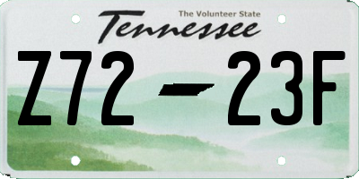 TN license plate Z7223F