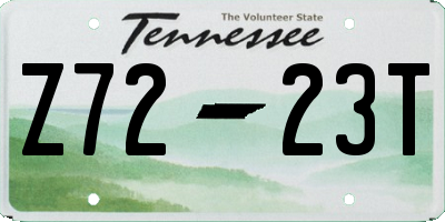 TN license plate Z7223T