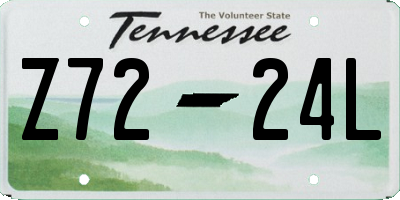 TN license plate Z7224L