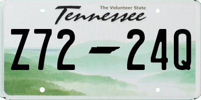 TN license plate Z7224Q