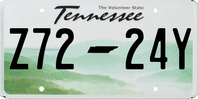 TN license plate Z7224Y