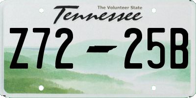 TN license plate Z7225B