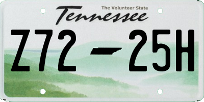 TN license plate Z7225H