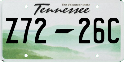 TN license plate Z7226C
