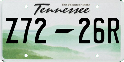TN license plate Z7226R