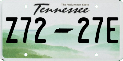 TN license plate Z7227E