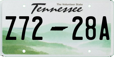 TN license plate Z7228A