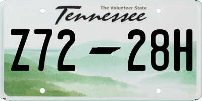 TN license plate Z7228H