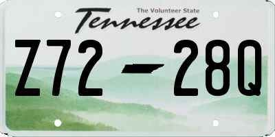 TN license plate Z7228Q