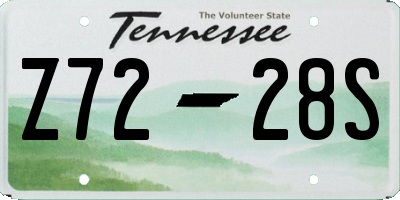 TN license plate Z7228S