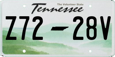 TN license plate Z7228V