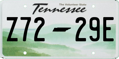 TN license plate Z7229E