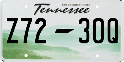 TN license plate Z7230Q