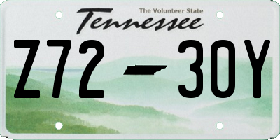 TN license plate Z7230Y