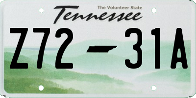 TN license plate Z7231A