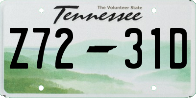 TN license plate Z7231D
