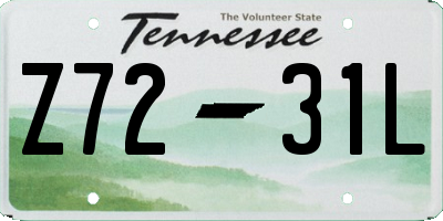 TN license plate Z7231L