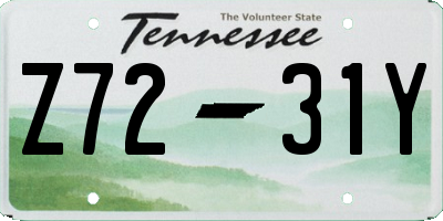 TN license plate Z7231Y