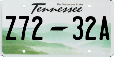 TN license plate Z7232A