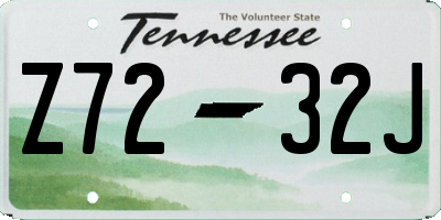 TN license plate Z7232J