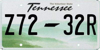 TN license plate Z7232R