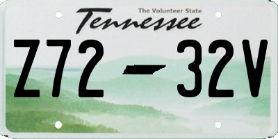 TN license plate Z7232V
