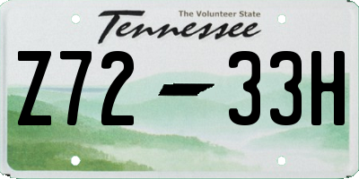 TN license plate Z7233H