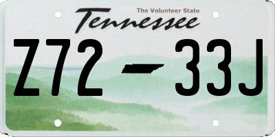 TN license plate Z7233J