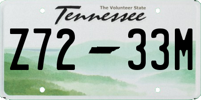 TN license plate Z7233M